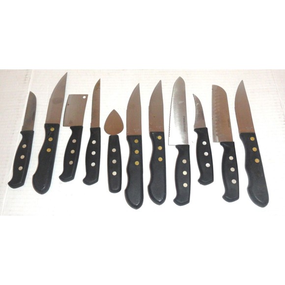 Lot of 11 Kitchen Knives (5 Farberware) (6 Unbranded) Most Serrated PLEASE READ - Picture 2 of 5